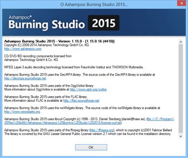 Ashampoo Burning Studio 2015 1.15.0.16