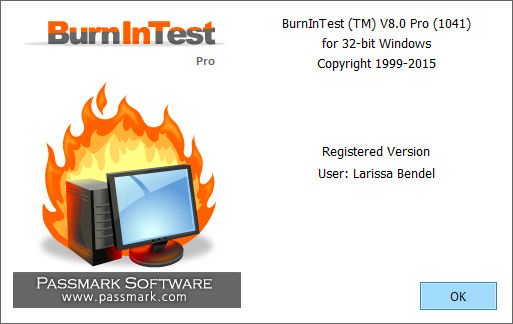 PassMark BurnInTest Professional 8.0 Build 1041