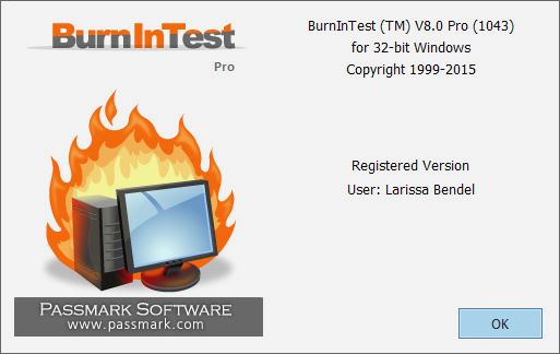 PassMark BurnInTest Professional 8.0 Build 1043