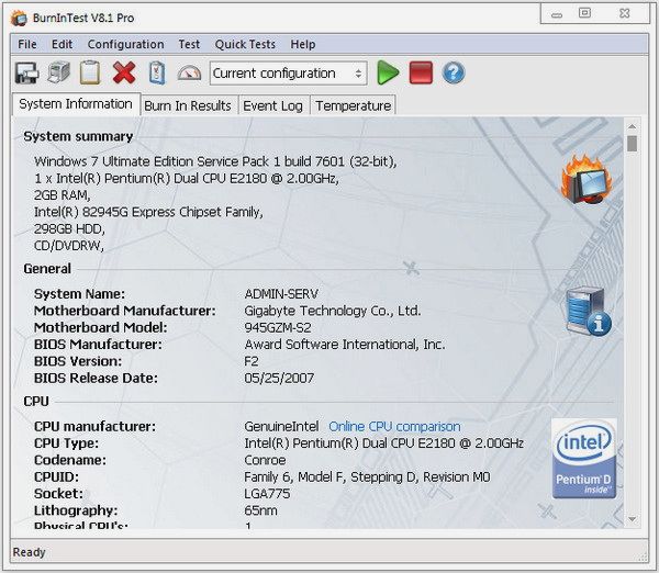 PassMark BurnInTest Pro 8.1 Build 1016 Final