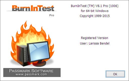 PassMark BurnInTest 8.1 Build 1006