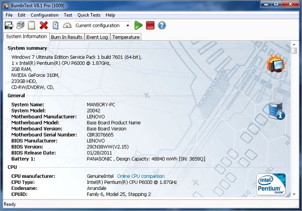 PassMark BurnInTest Pro 8.1 Build 1009 Final