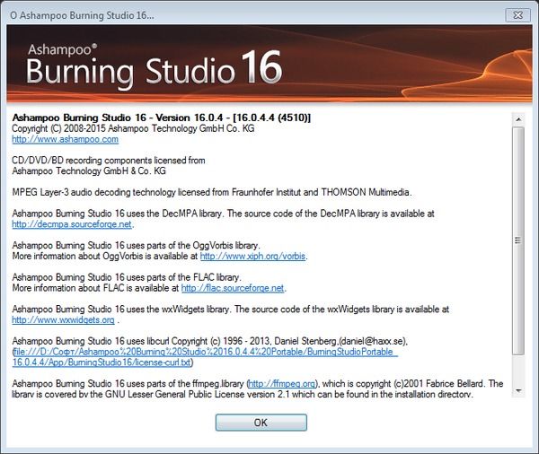 Ashampoo Burning Studio 2016 16.0.4.4 + Portable