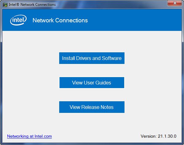 Intel Network Connections Software 21.1