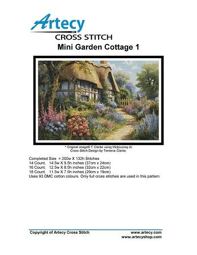 Artecy Cross Stitch - Mini Garden Cottage 1  