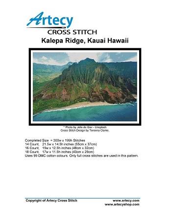 Artecy Cross Stitch - Kalepa Ridge, Kauai Hawaii