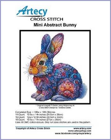 Artecy Cross Stitch - Mini Abstract Bunny