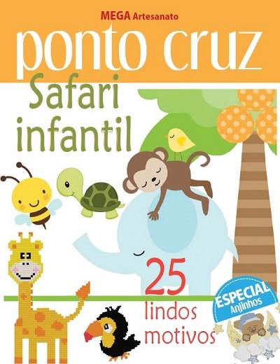 Ponto Cruz Safari infantil - Julho 2024