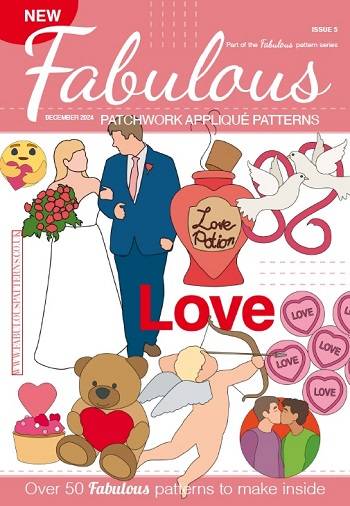 Fabulous Patchwork Applique Patterns №5 2024 Valentines, Hearts & Flowers